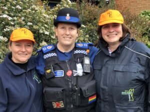 Street Angels out on the streets of Guildford with Community Police Officers